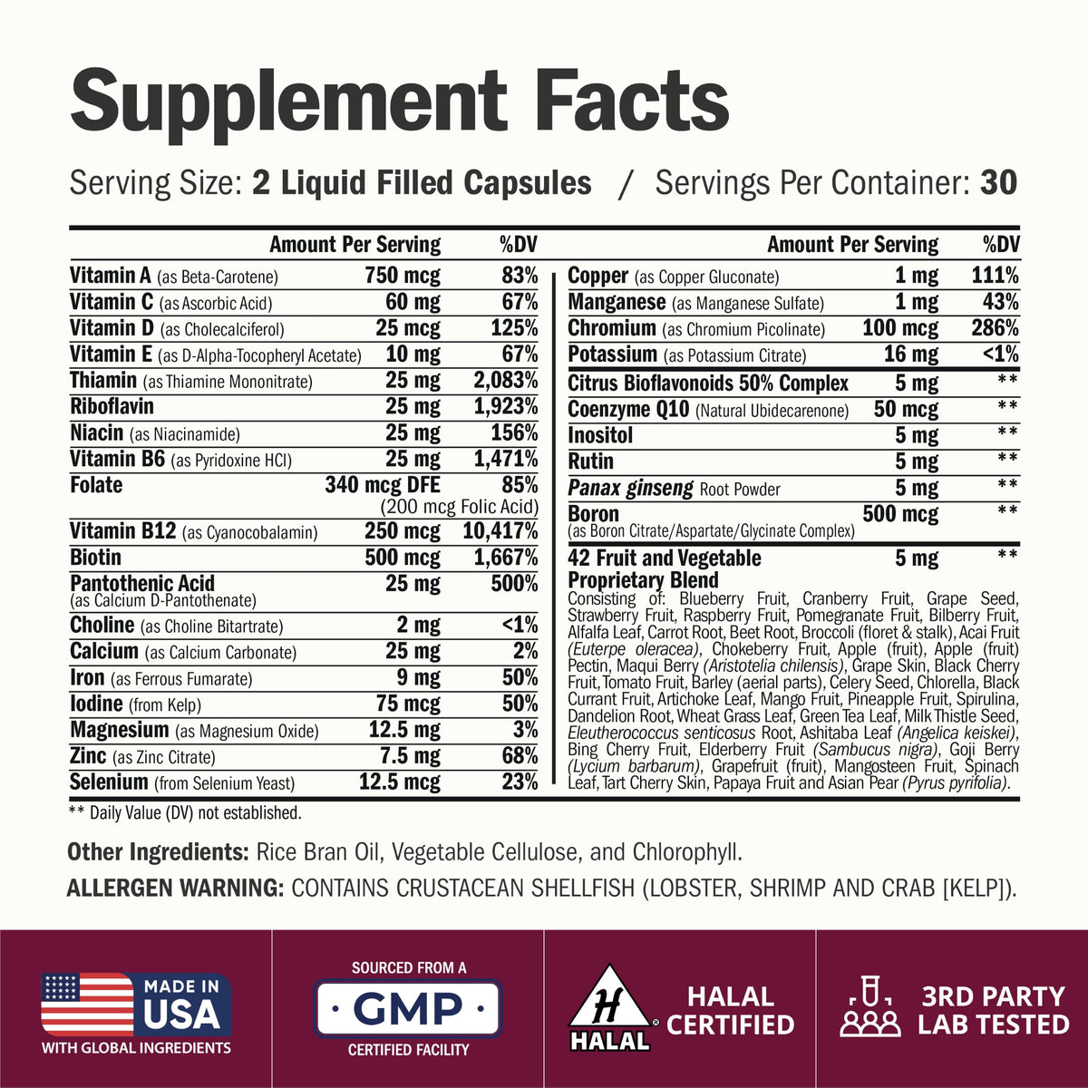 Vimerson Health Multivitamin for Women and Men