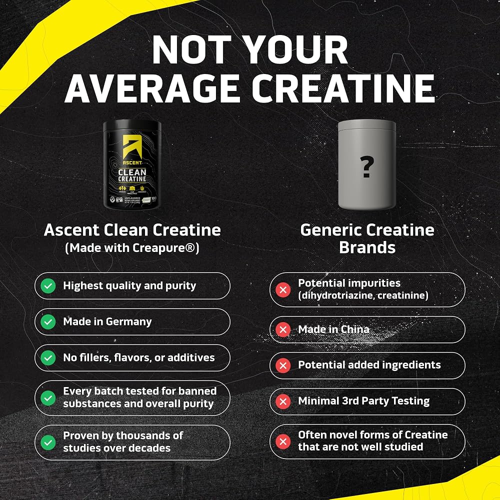 Ascent Clean Creatine Monohydrate Powder