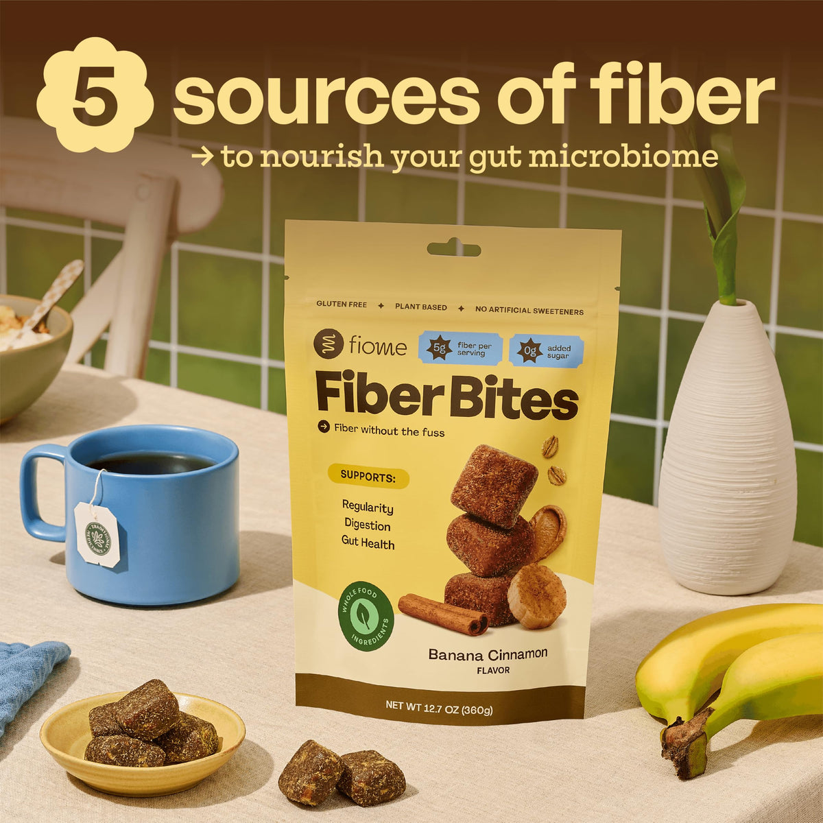 Fiome Fiber Bites, 5g Fiber Supplement, 30 Servings