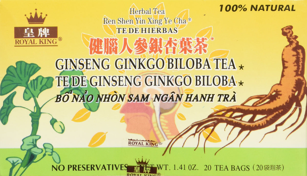 Royal King Ginseng Ginkgo Biloba Tea - 20 Bags - image 3