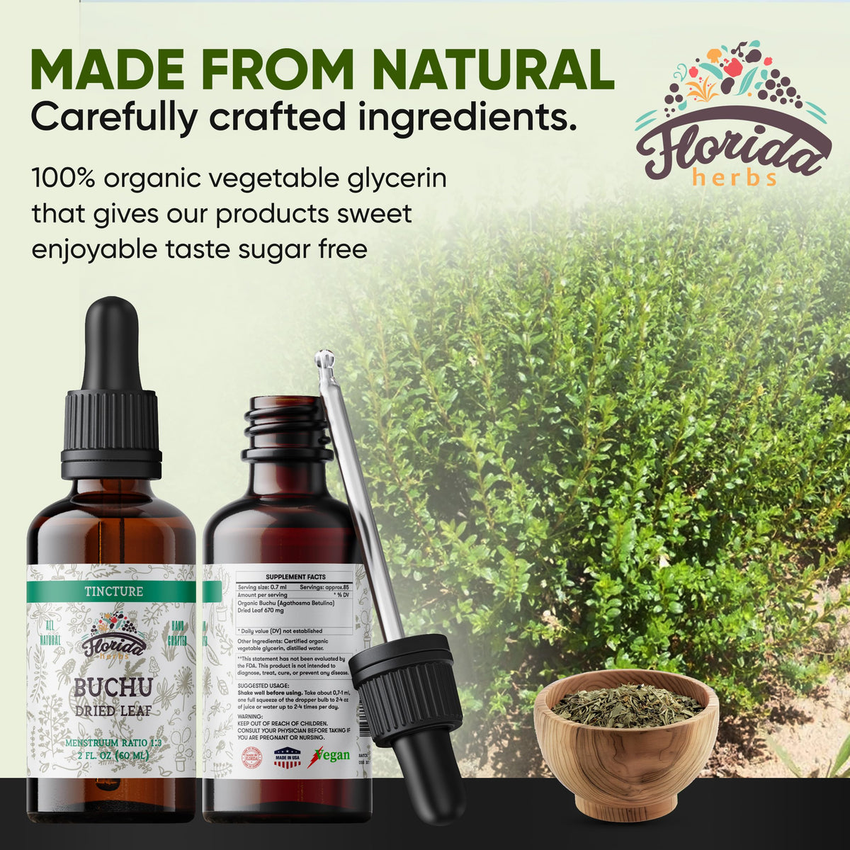 Florida Herbs Buchu Tincture Organic Extract - 2 oz - image 3