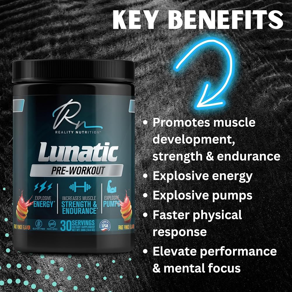 Reality Nutrition Lunatic Pre Workout Powder - 30 Servings - image 2