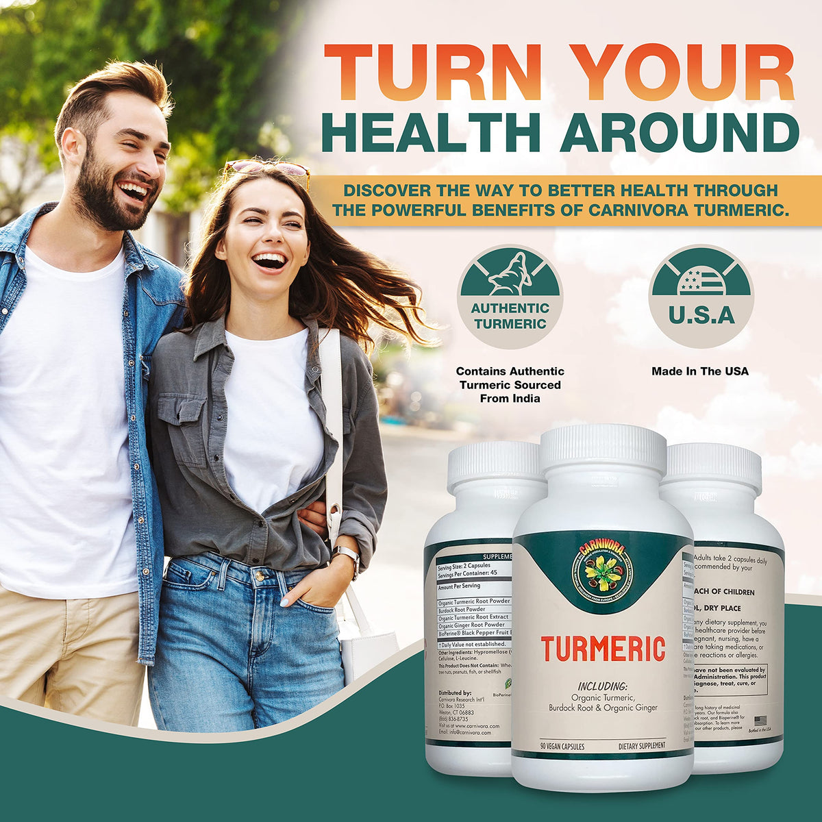 Carnivora Turmeric Joint and Digestive Health - 90 Capsules - image 2
