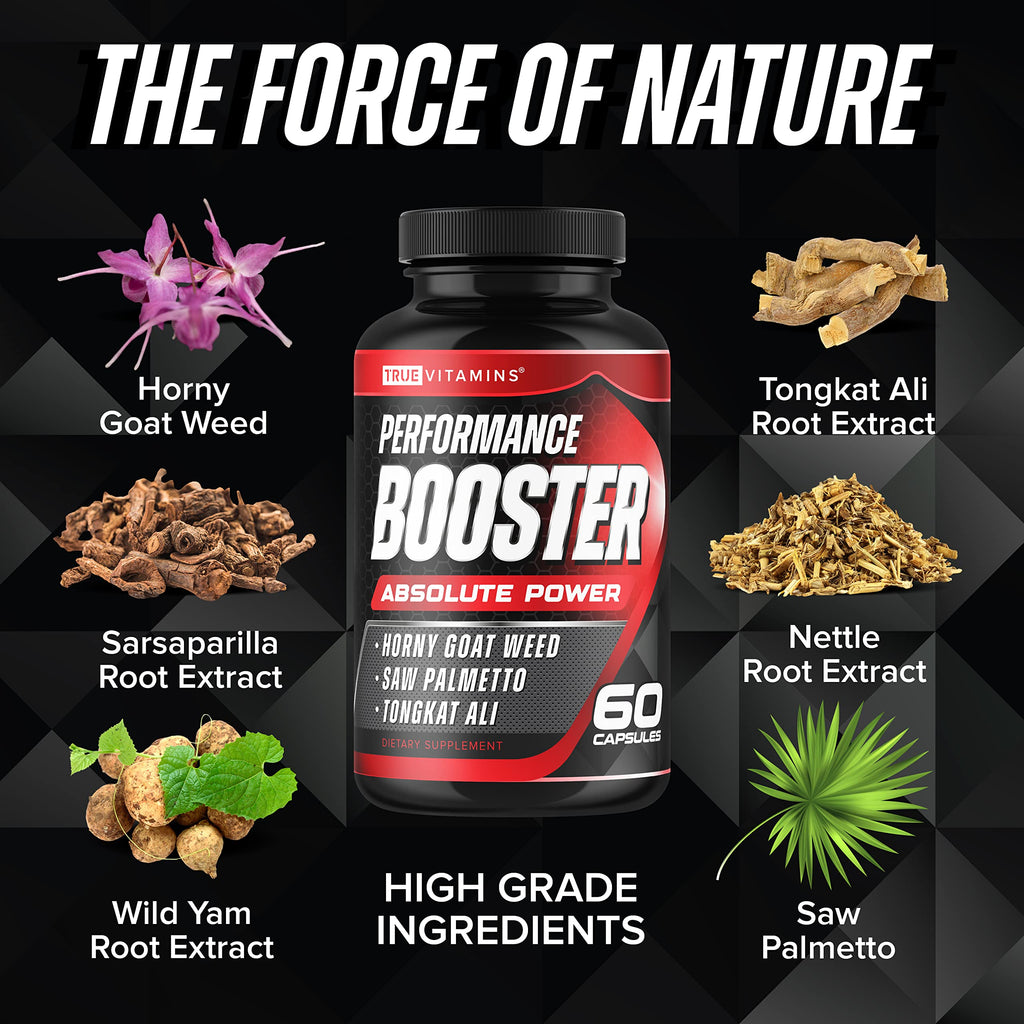 TRUE VITAMINS Testosterone Booster for Men - 60 Capsules - image 2