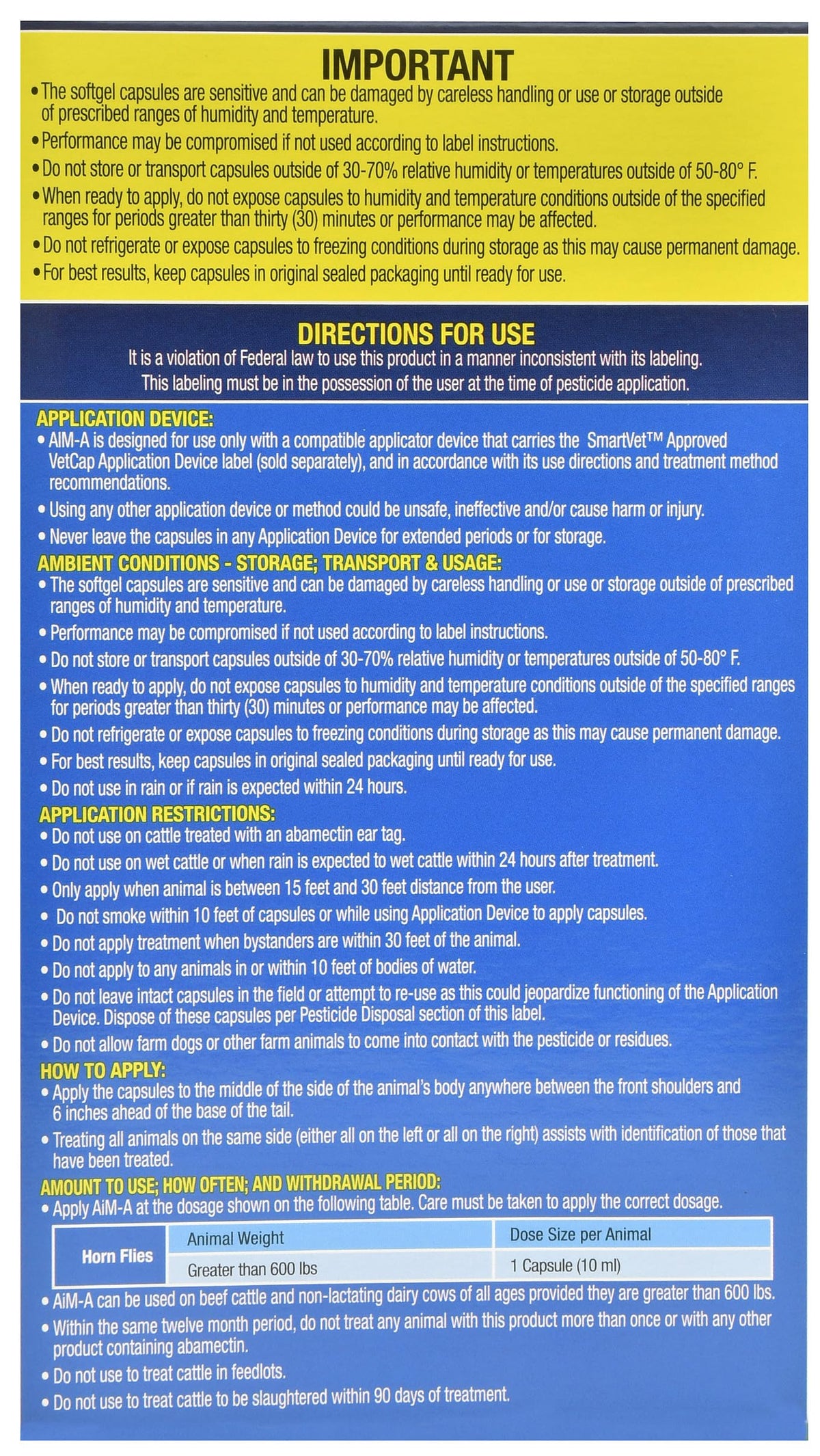 Agrilabs AiM-A Vet Caps Vitamin A - 30 Capsules - image 2