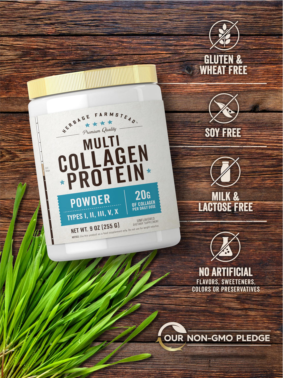 Carlyle Multi Collagen Peptides Powder Types I II III V X - 9 oz - image 5