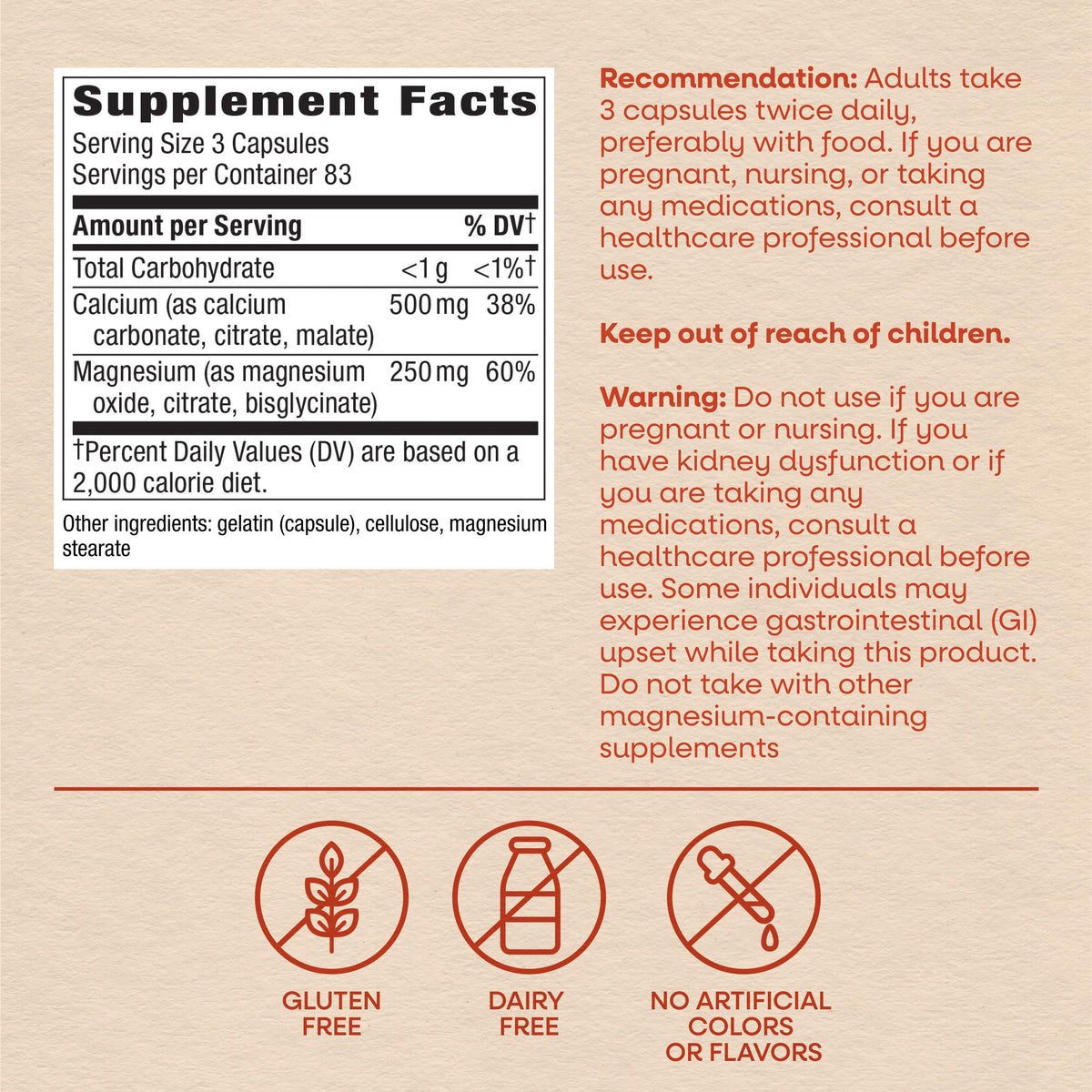 Nature's Way Calcium and Magnesium Mineral Complex