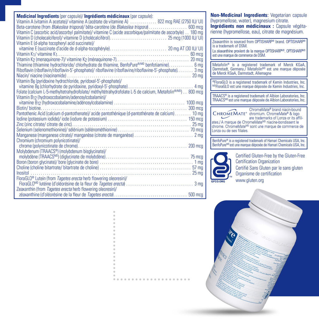 Pure Encapsulations PureGenomics Multivitamin, 60 Capsules