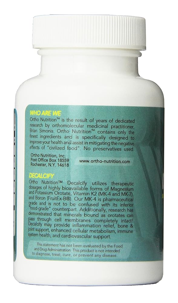 Ortho Nutrition Decalcify Vitamin K2 Magnesium Boron - 90 Vegetarian Capsules - image 2