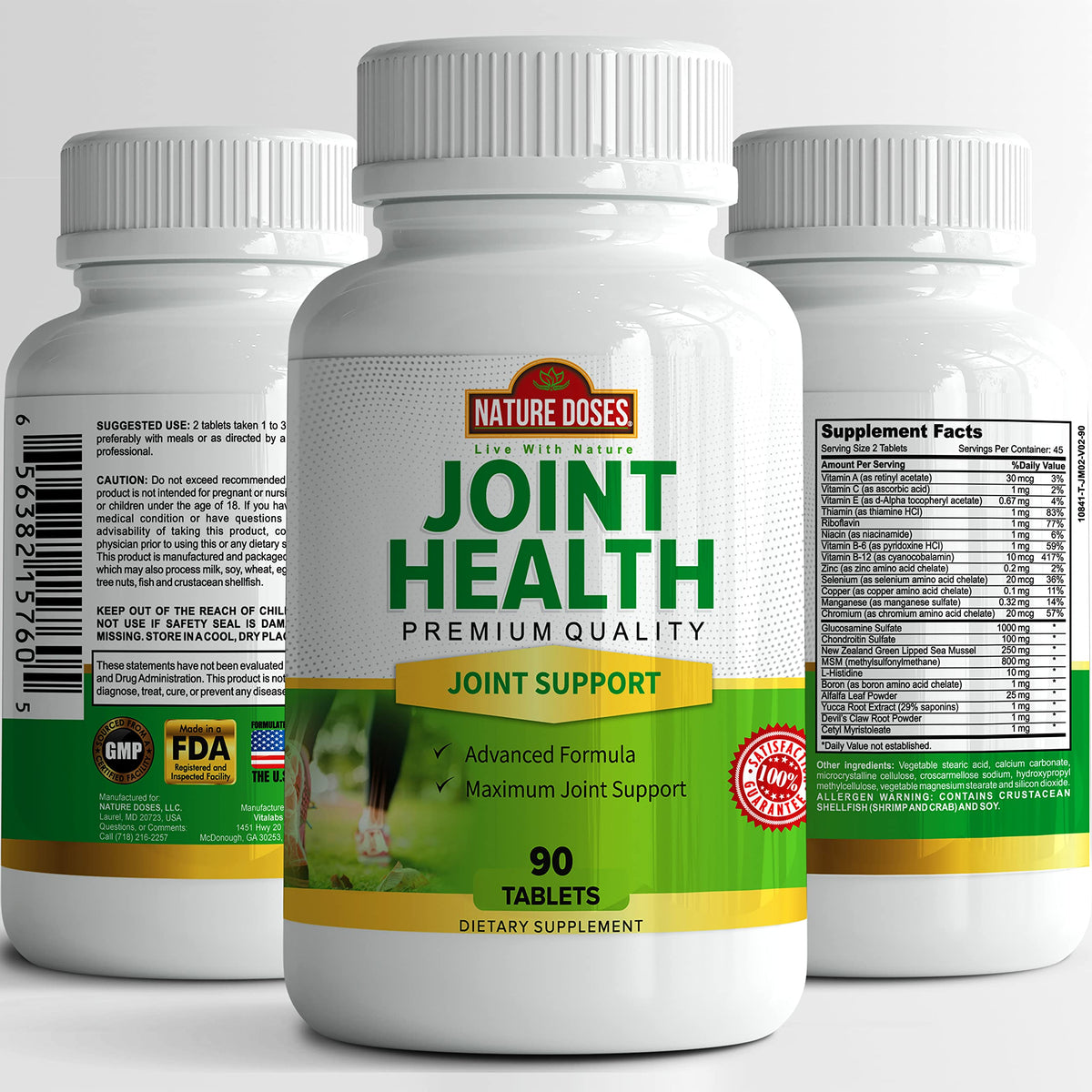 Nature Doses Joint Health Supplement - 90 Tablets - image 2