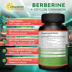 aSquared Nutrition Berberine with Ceylon Cinnamon - 120 Capsules - image 6