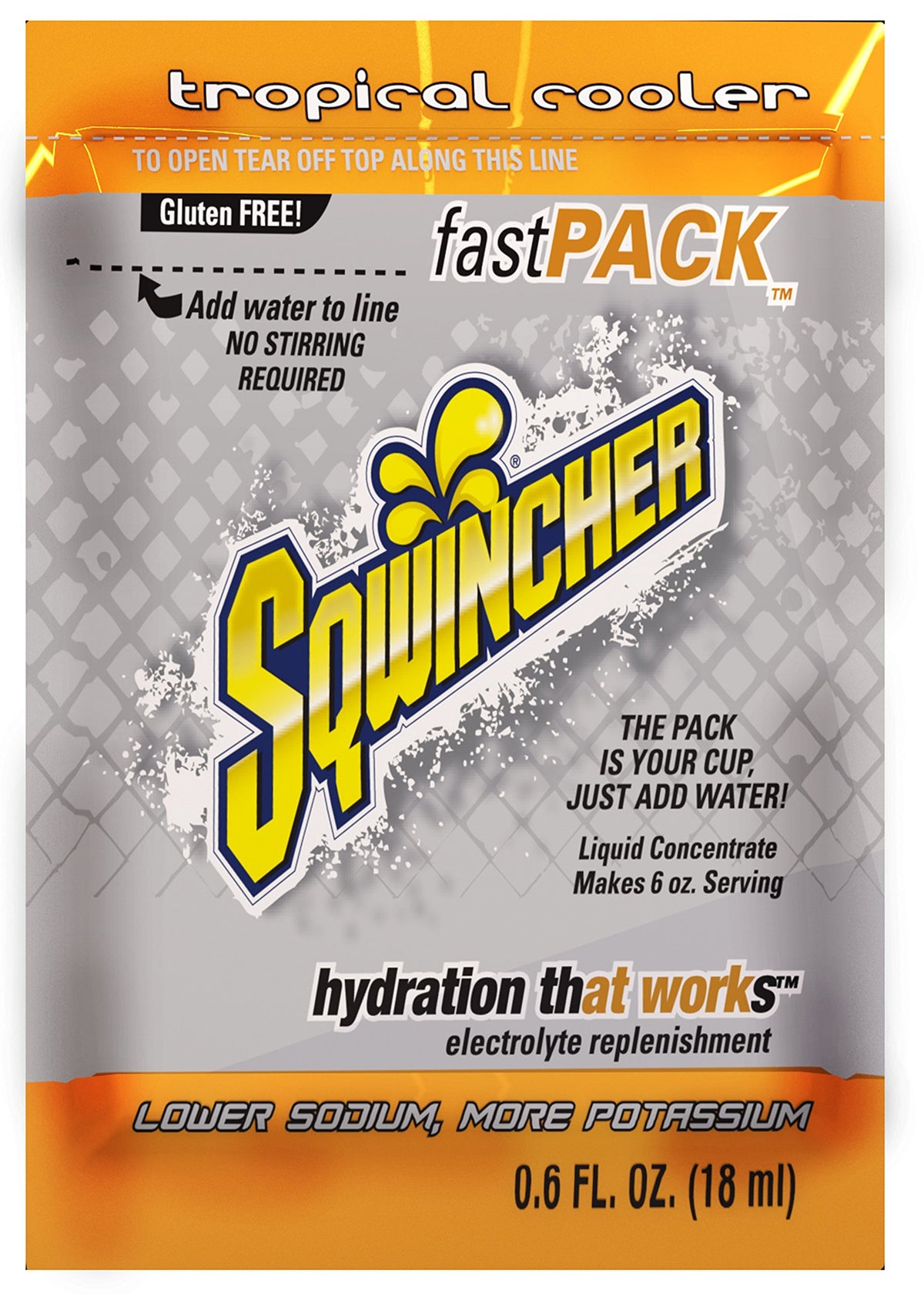 Sqwincher Fast Pack Liquid Concentrate Orange - 50 Packets