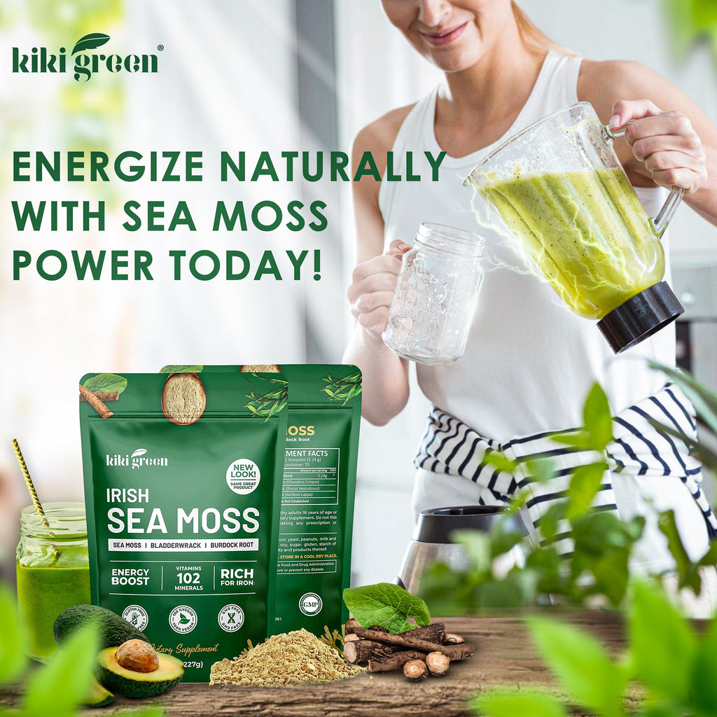 KIKI Green Irish Sea Moss Powder Immune Support - 8 Oz - image 7