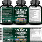 StrongVit Sea Moss Black Seed Oil Ashwagandha Ginger