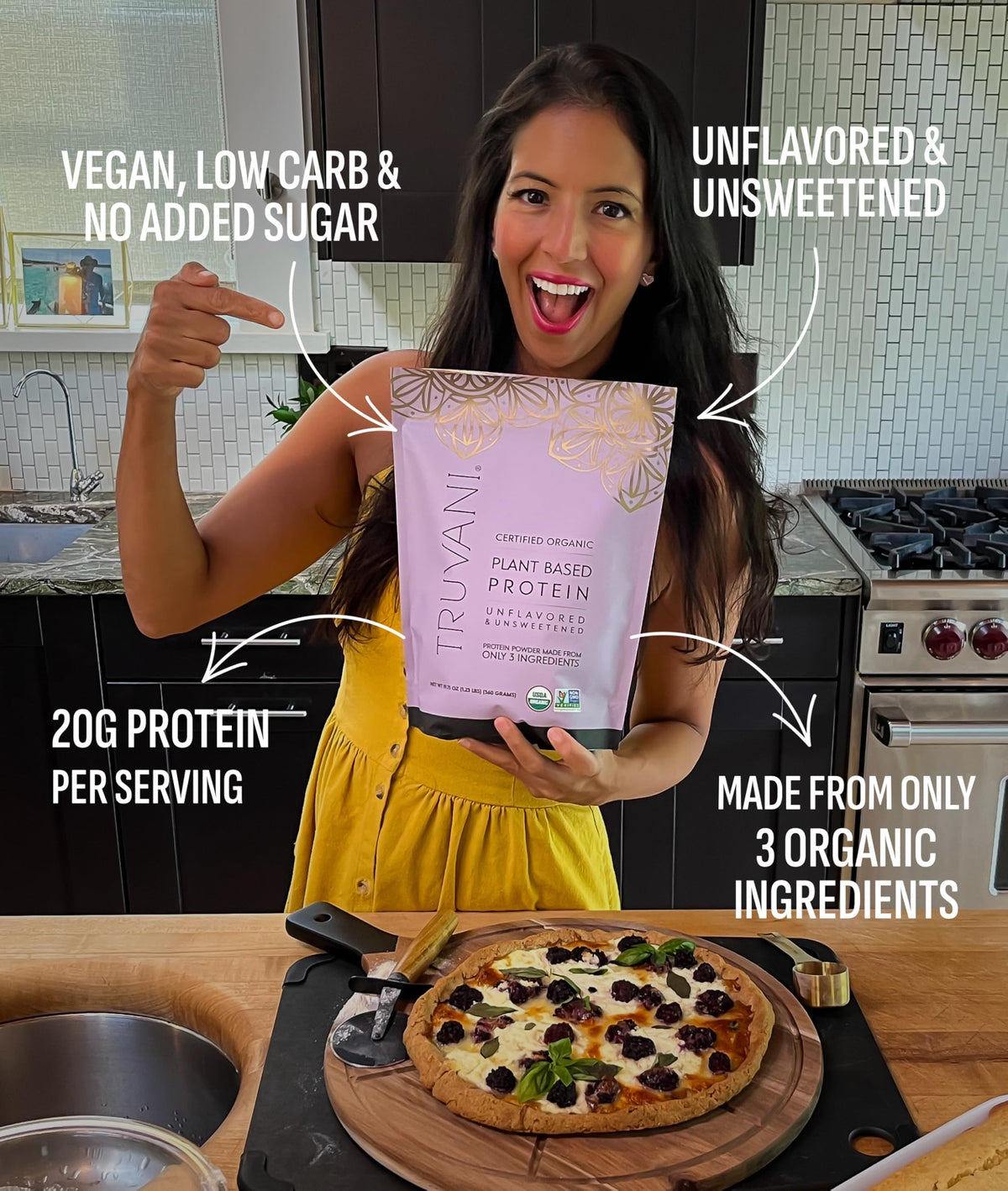 Truvani Vegan Pea Protein Powder
