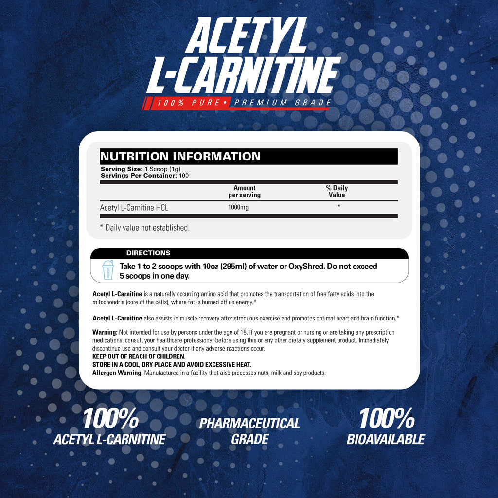 EHP Labs Acetyl L-Carnitine Powder - 100 Servings - image 2