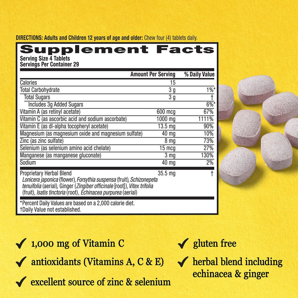 Airborne Elderberry + Zinc & Vitamin C Effervescent Tablets