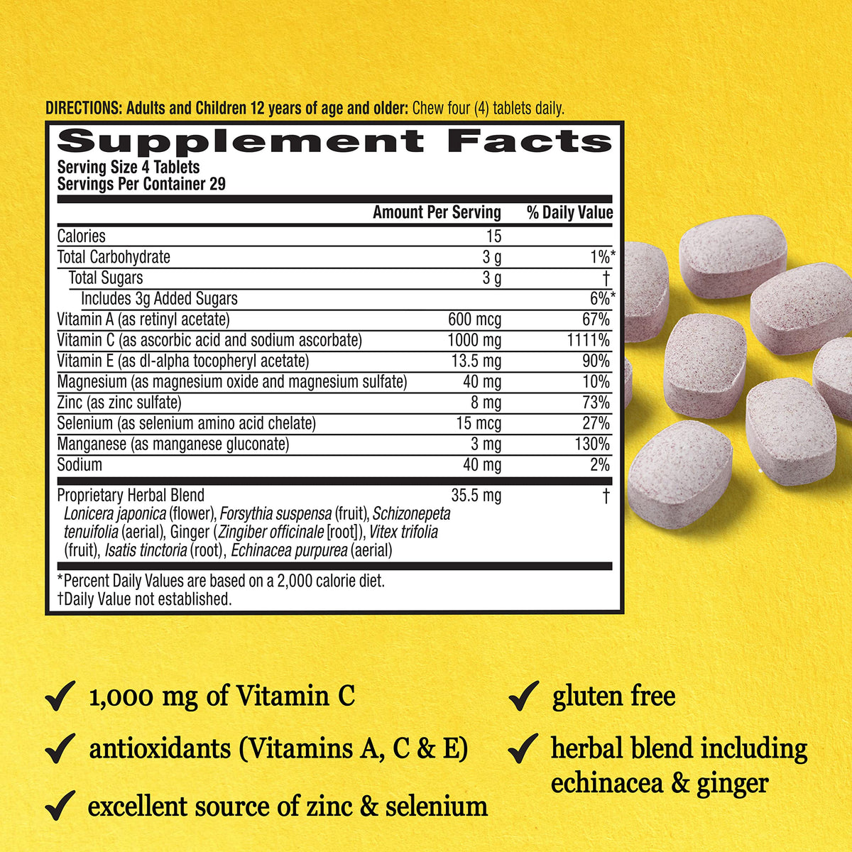 Airborne Elderberry + Zinc & Vitamin C Effervescent Tablets