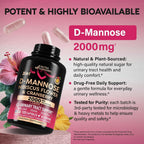 NUTRAHARMONY D-Mannose 2000mg with Cranberry & Hibiscus - 120 Capsules - image 4
