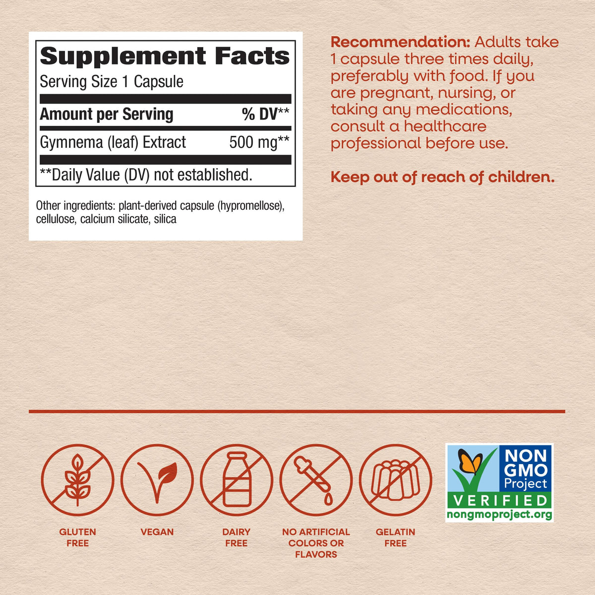 Nature's Way Gymnema Leaf Extract Carbohydrate Metabolism Support - 60 Capsules - image 6