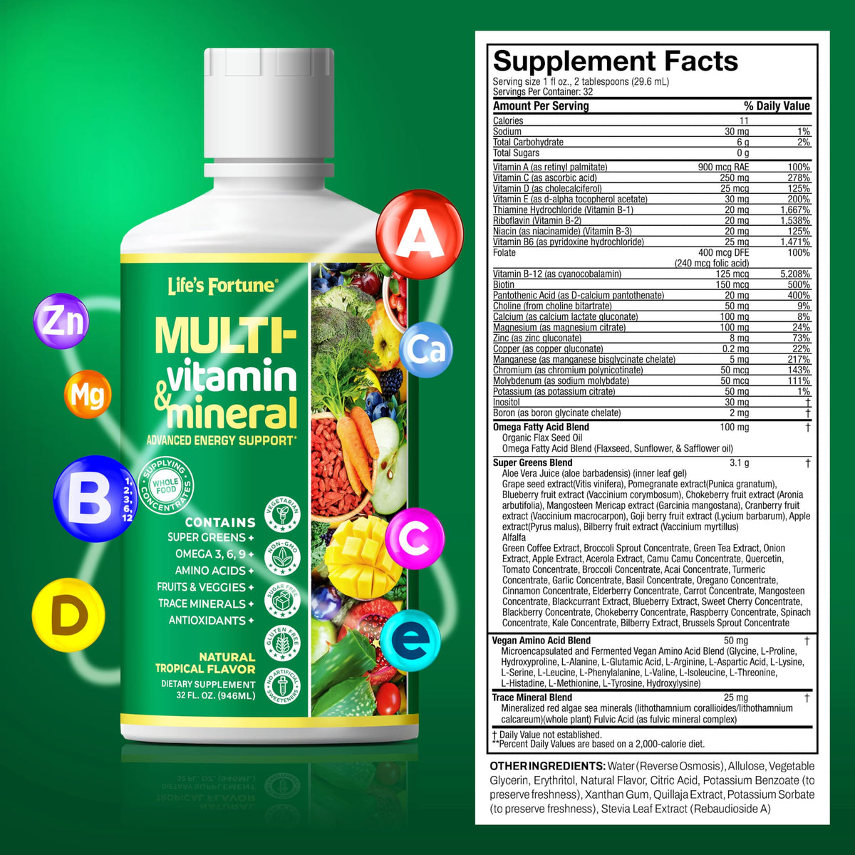 Life's Fortune Liquid Multivitamin for Adults - 32 oz - image 8
