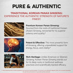 NUTRAHARMONY Panax Ginseng 1500mg Energy & Focus - 120 Capsules - image 4