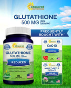 aSquared Nutrition Reduced Glutathione 500mg - 200 Capsules - image 5