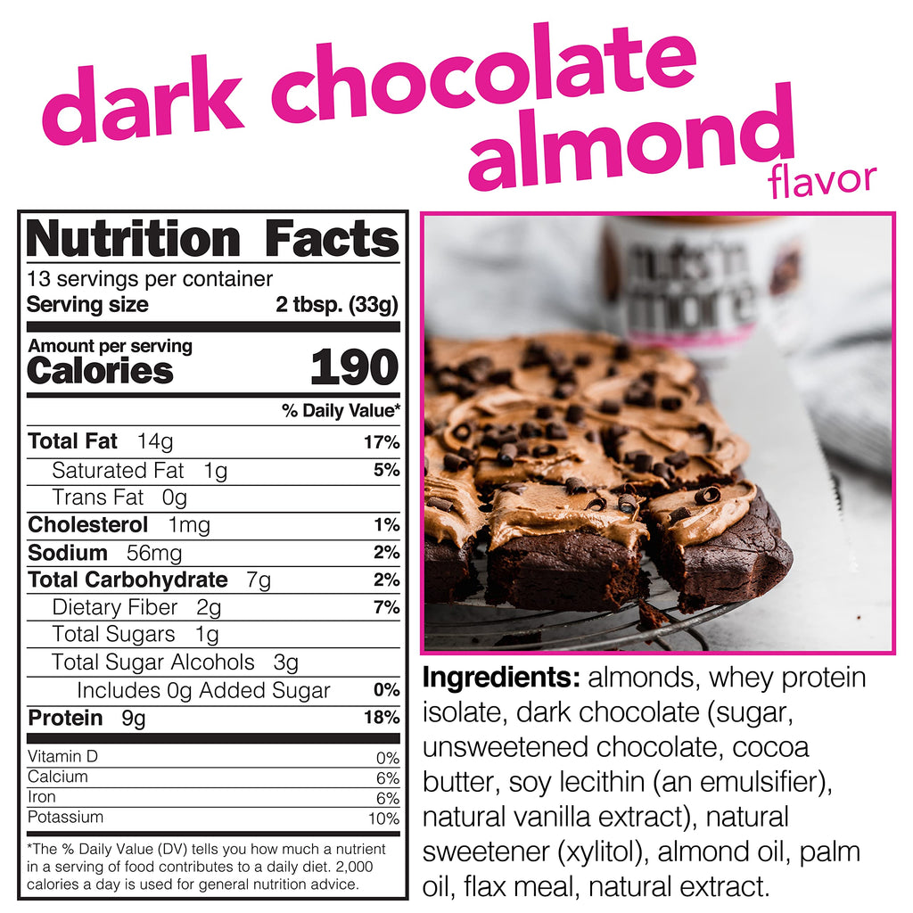 Nuts 'N More Dark Chocolate Almond Butter Spread - 15oz Jar - image 6