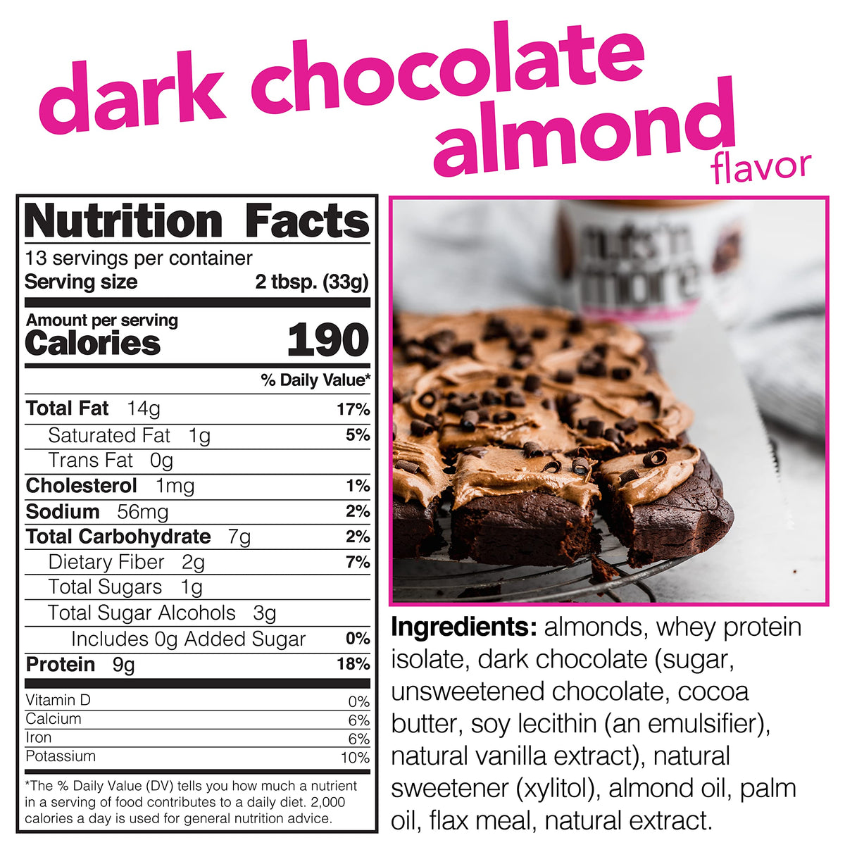Nuts 'N More Dark Chocolate Almond Butter Spread - 15oz Jar - image 6