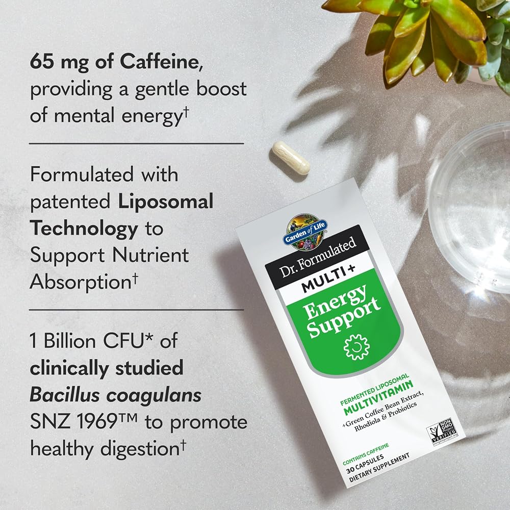 Garden of Life Dr. Formulated Multi+ Energy Support - 30 Vegetarian Capsules - image 2