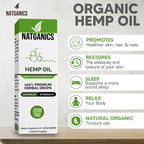 Natganics Organic Hemp Oil 1000mg - Ultra Premium Hemp Oil Drops
