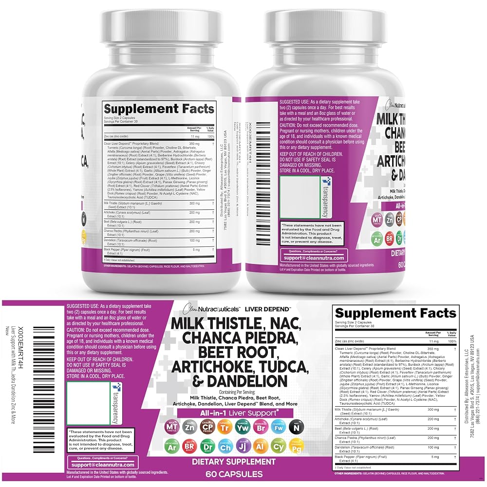 Clean Nutraceuticals Liver Defend Milk Thistle NAC Supplement - 120 Capsules - image 9