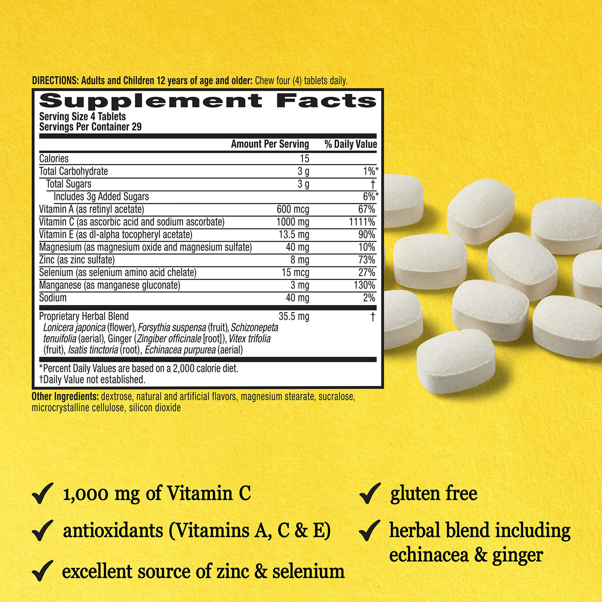 Airborne Elderberry + Zinc & Vitamin C Effervescent Tablets