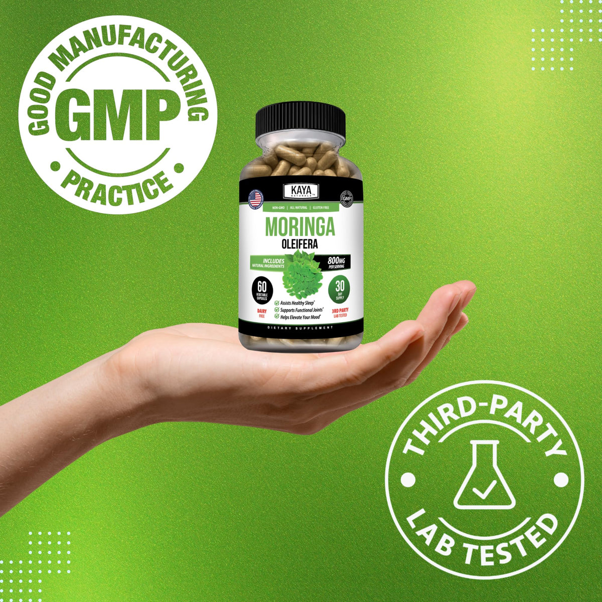Kaya Naturals Moringa Oleifera Capsules - 60 Count - image 6