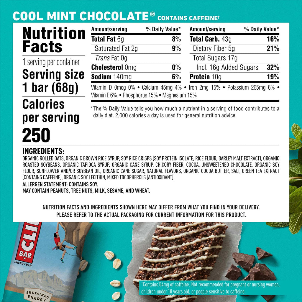 CLIF Bar Cool Mint Chocolate Energy Bars - 12 Pack - image 2