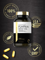 Carlyle Pumpkin Seed Oil 3000 mg - 200 Softgels - image 5