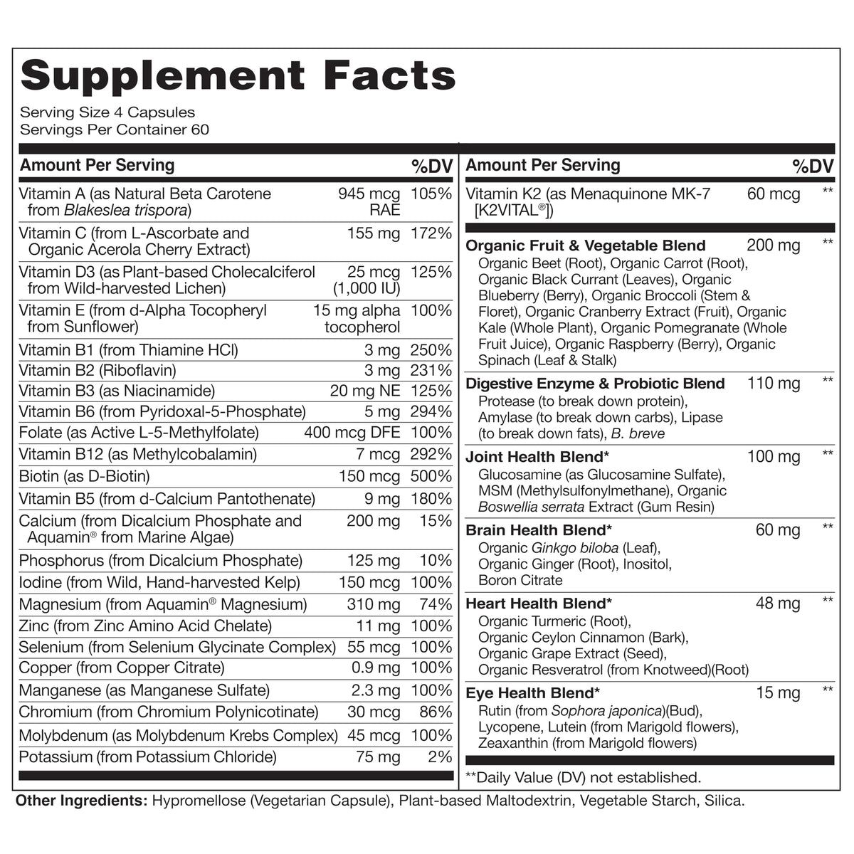 NATURELO Whole Food Multivitamin for Women 50+ - 240 Capsules - image 3
