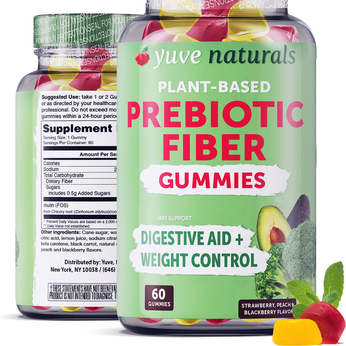 Yuve Vegan Prebiotic Gummies Supplement