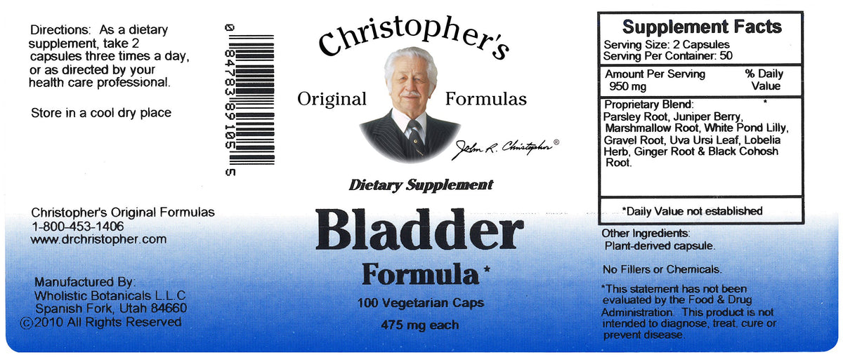 Christopher's Original Formulas Bladder Formula Urinary Support - 100 Capsules - image 2