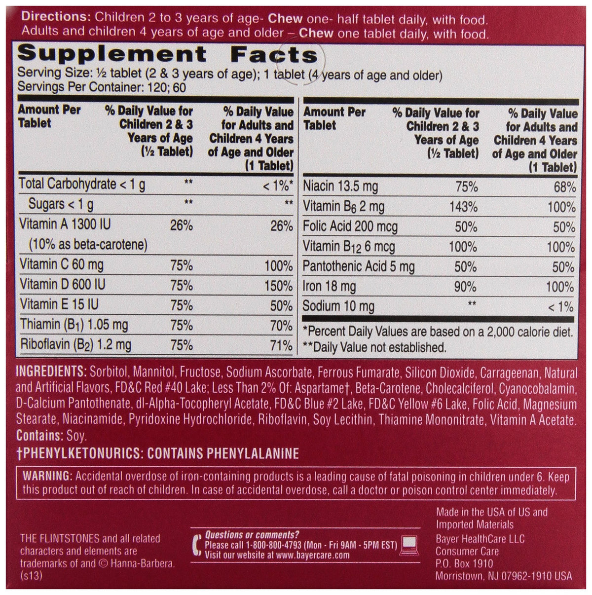 Flintstones Multivitamins With Iron - 60 Chewables - image 3
