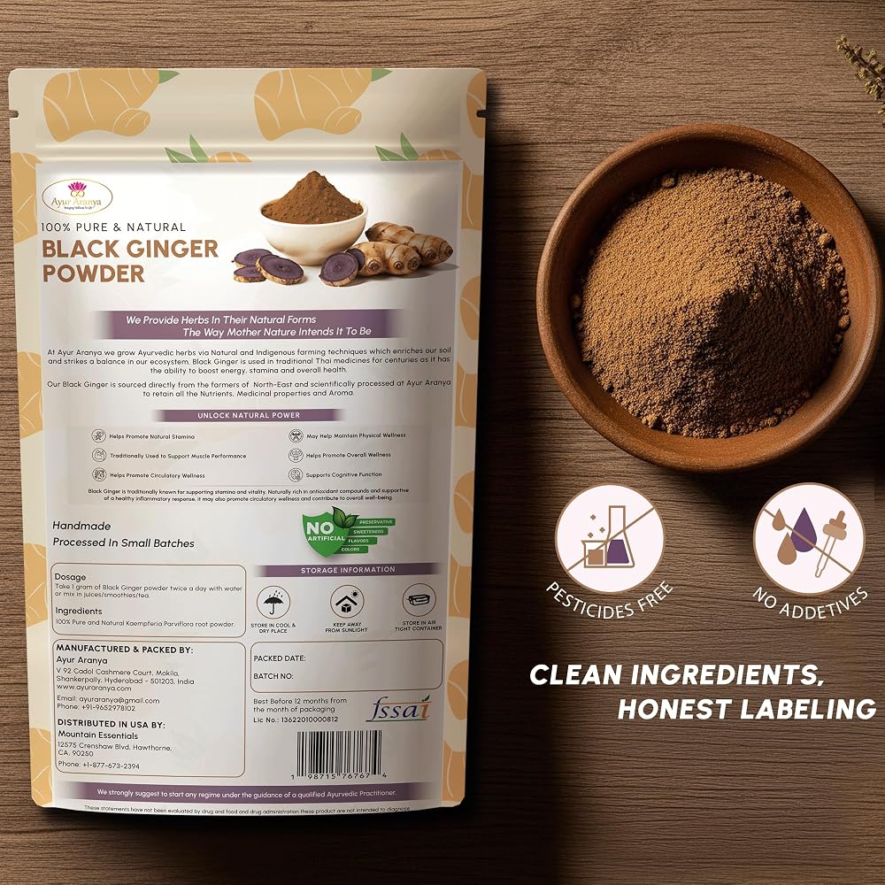 Mountain Essentials Black Ginger Powder Stamina & Energy - 50g - image 4