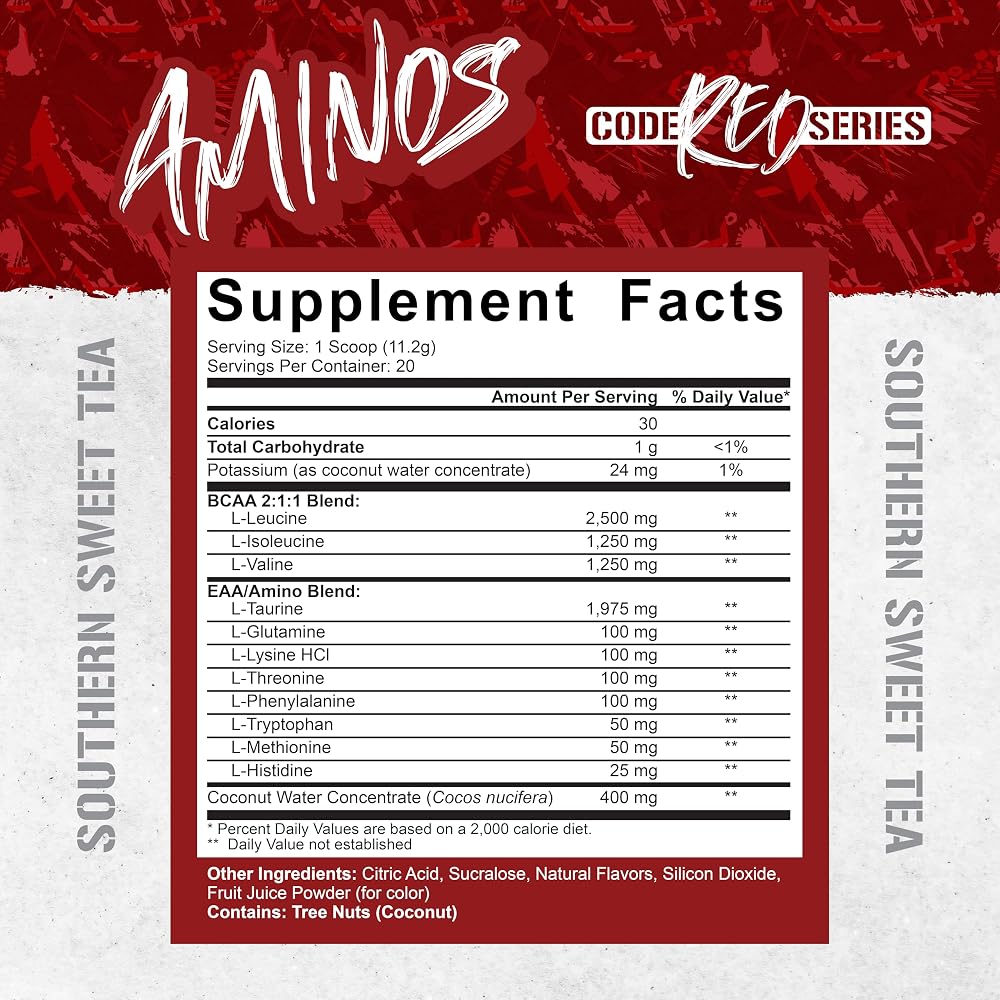 5% Nutrition Code Red Aminos BCAA Powder - 7.9 oz - image 2