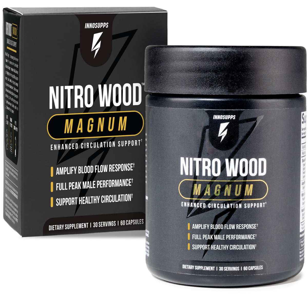 InnoSupps Nitro Wood - Nitric Oxide Booster for Men - Supports Blood