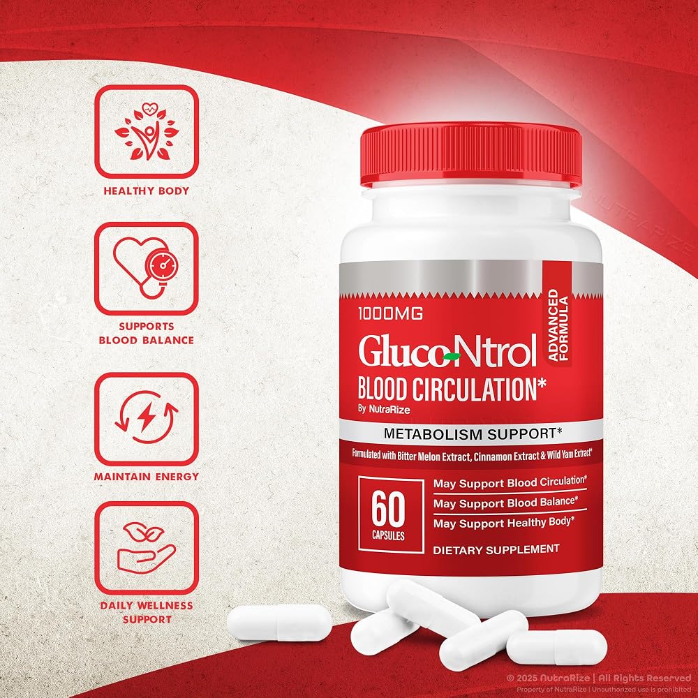 NutraRize Glucontrol Blood Support Supplement - 120 Capsules - image 5