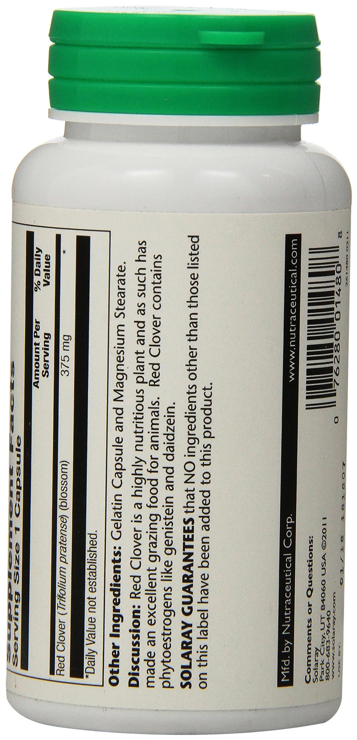 SOLARAY Red Clover 375 mg Women's Health Herbal Support - image 3