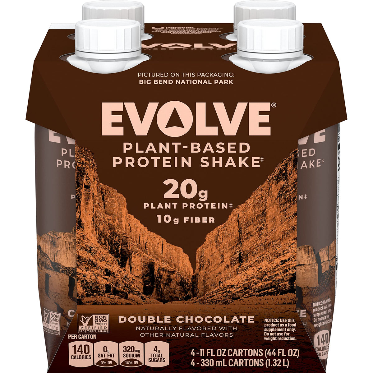 Evolve Protein Shake Classic Chocolate - 4 Pack (11 Fl Oz Each)