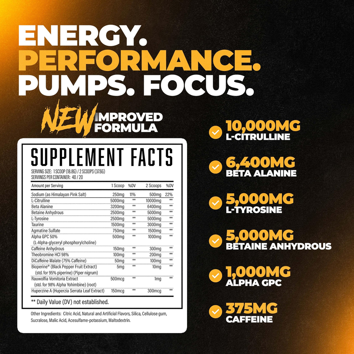Huge Supplements Wrecked Pre Workout, Advanced Formula, Boosts