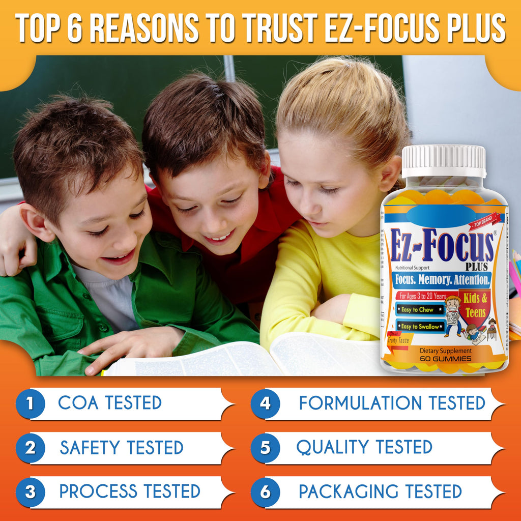 Ez-Focus Plus Brain Booster Omega-3 Kids Cognitive Support - 60 Softgels - image 5