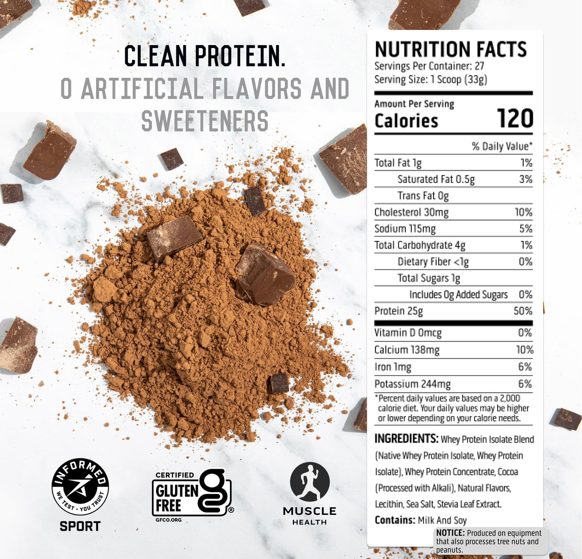Ascent Whey Protein Powder - Post Workout Whey Protein Isolate