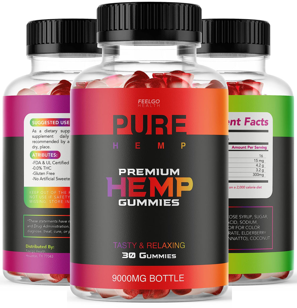 feelgo Pure Hemp Gummies 300 MG - 60 Count (Pack of 2) - image 8